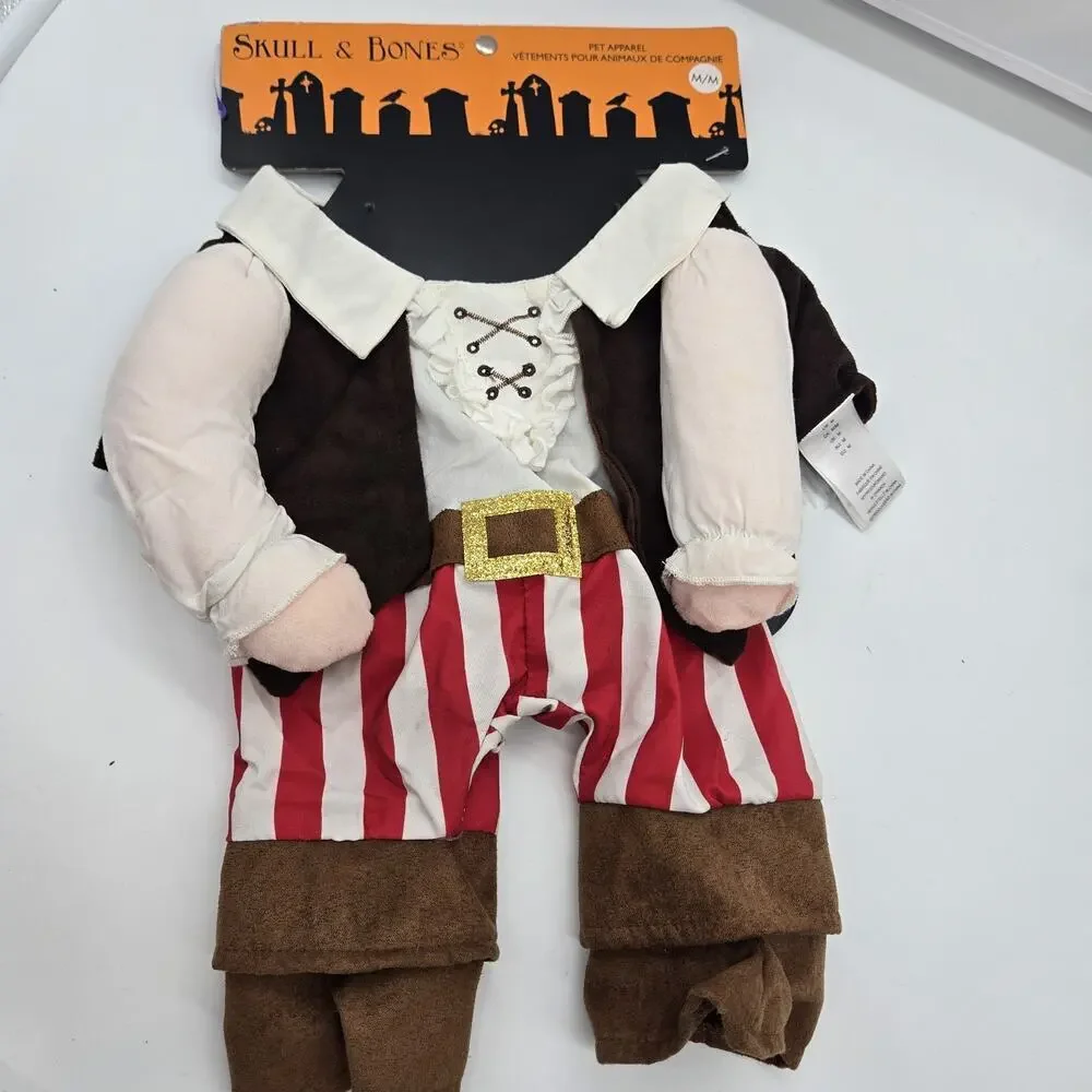 Pirate Captain Pet Costume Outfit MEDIUM Dog Beagle Corgi NEW